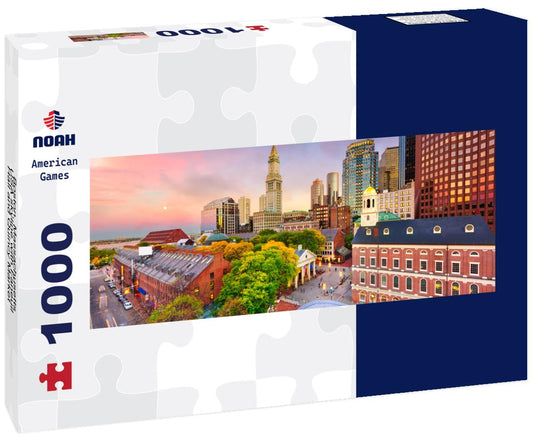 Noah Jigsaw Puzzle Boston, Massachusetts, USA skyline with Faneuil Hall and Quincy Market at dusk panorama 1000 pieces