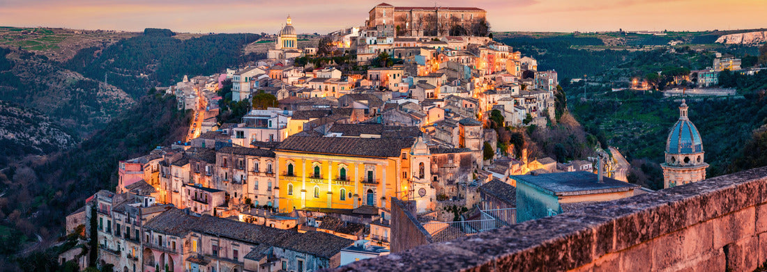 Noah Jigsaw Puzzle Captivating summer cityscape of Ragusa town with Palazzo Cosentini and Duomo di San Giorgio church on background. Colorful sunset in Sicily, Italy panorama 1000 pieces