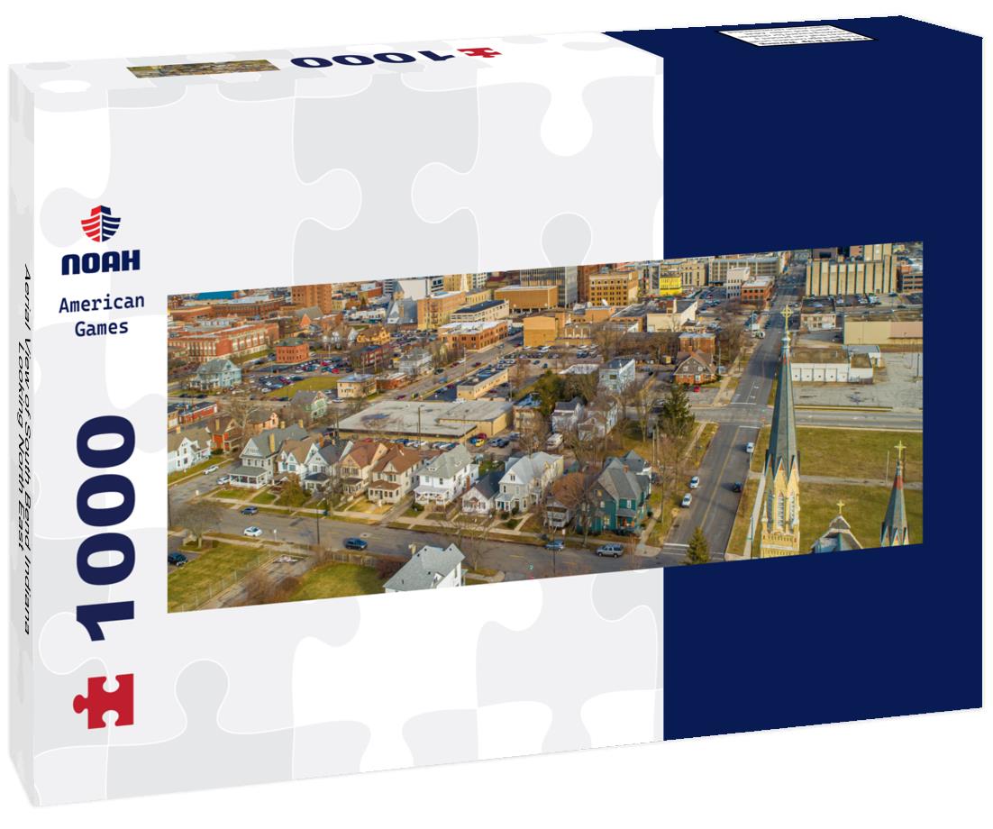 Noah Jigsaw Puzzle Aerial View of South Bend Indiana Looking North East panorama 1000 pieces