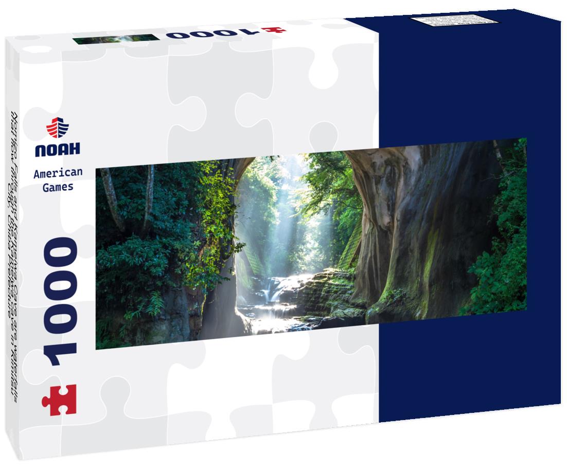 Noah Jigsaw Puzzle Nomizo Falls and Kameiwa Cave are waterfalls that flow through the Kameiwa cave in Kimitsu City, Chiba Prefecture panorama 1000 pieces