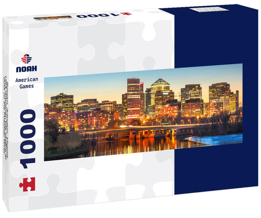 Noah Jigsaw Puzzle Rosslyn, Arlington, Virginia, USA downtown city skyline at dusk on the Potomac River panorama 1000 pieces
