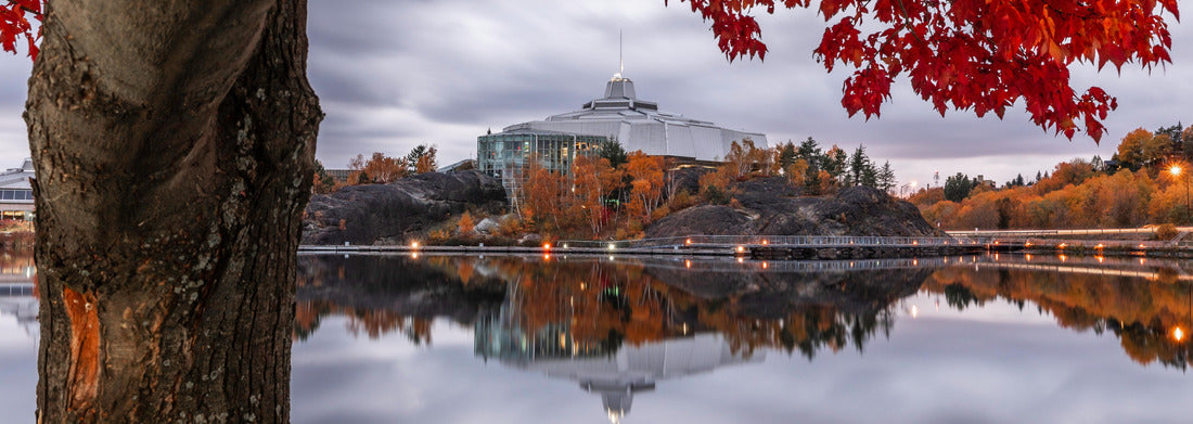 Noah Jigsaw Puzzle A beautiful red maple frames the shores of Ramsey Lake and Science North in Sudbury, ON panorama 1000 pieces