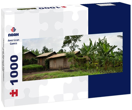 Noah Jigsaw Puzzle House and Banana Plantation in Rural Uganda panorama 1000 pieces