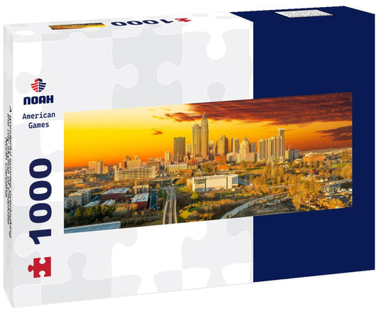 Noah Jigsaw Puzzle A wonderful sunrise overlooking the city skyline of Charlotte North Carolina panorama 1000 pieces