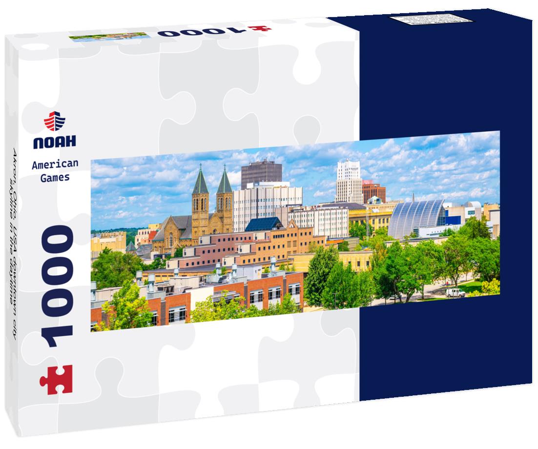 Noah Jigsaw Puzzle Akron, Ohio, USA downtown city skyline in the daytime panorama 1000 pieces