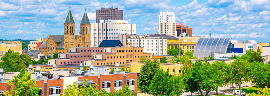 Noah Jigsaw Puzzle Akron, Ohio, USA downtown city skyline in the daytime panorama 1000 pieces