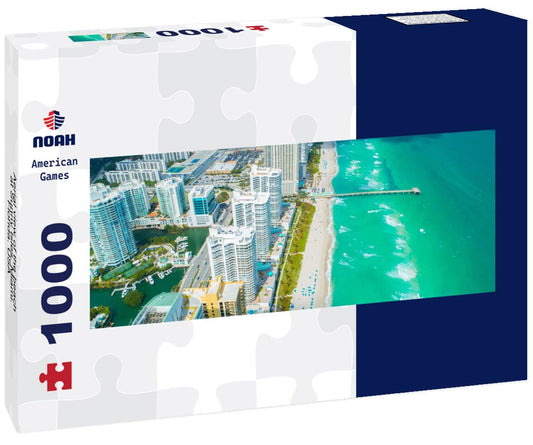 Noah Jigsaw Puzzle Aerial view of the beach at Sunny Isles. Miami. Florida. USA panorama 1000 pieces