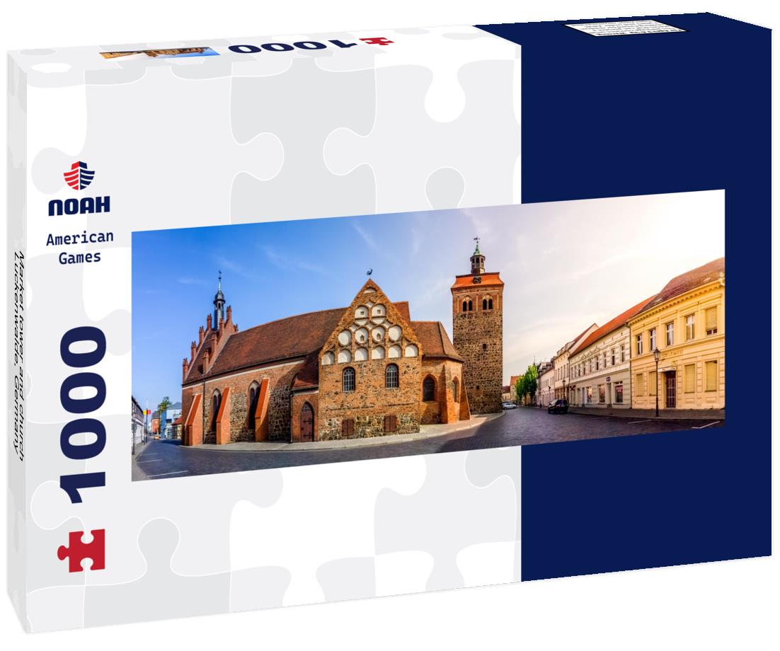 Noah Jigsaw Puzzle Market tower and church, Luckenwalde, Germany panorama 1000 pieces