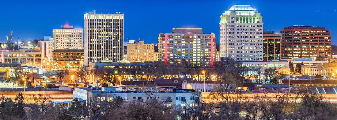 Noah Jigsaw Puzzle Colorado Springs, Colorado, USA downtown city skyline at evening panorama 1000 pieces