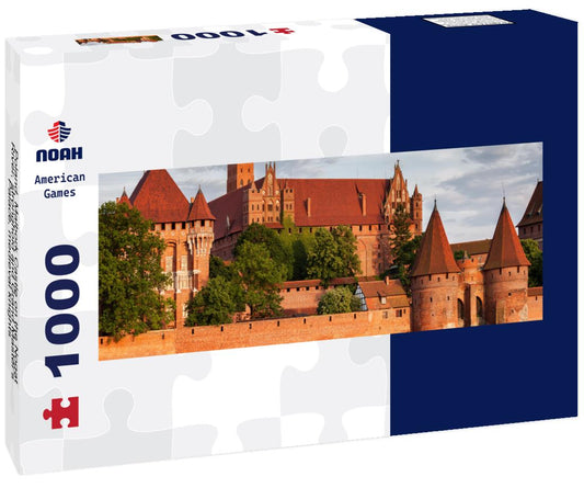Noah Jigsaw Puzzle Poland, Malbork Castle on the Nogat River, stronghold and Grand Master's Palace, medieval knights panorama 1000 pieces