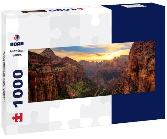 Noah Jigsaw Puzzle Sun Setting on Zion Canyon, Zion National Park, Utah panorama 1000 pieces