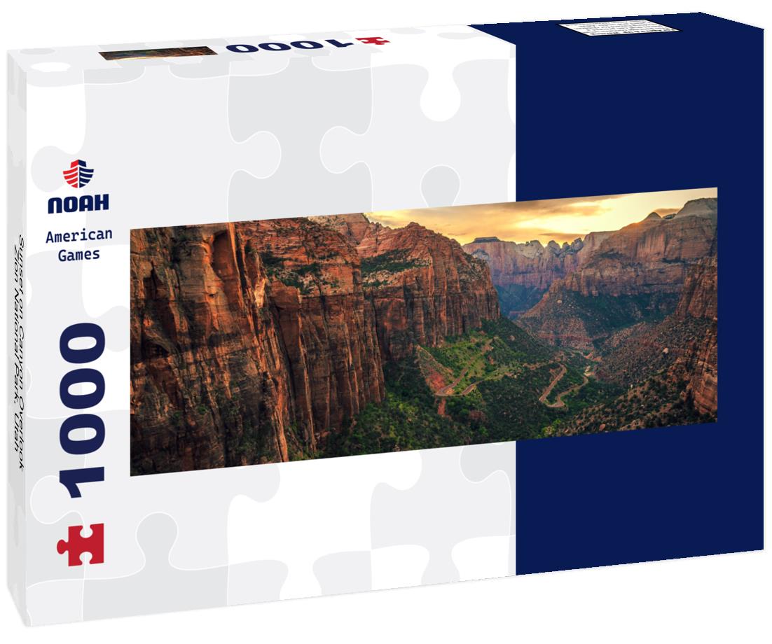Noah Jigsaw Puzzle Sunset on Canyon Overlook, Zion National Park, Utah panorama 1000 pieces