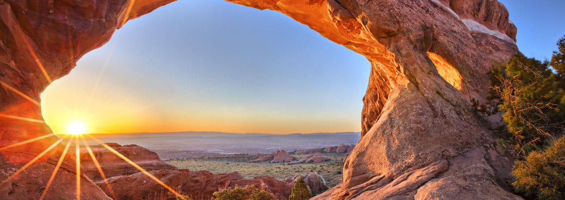 Noah Jigsaw Puzzle Sunrise on the Partition Arch, in Arches National Park panorama 1000 pieces