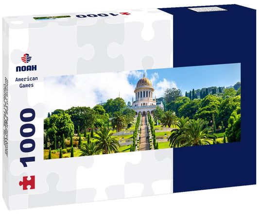 Noah Jigsaw Puzzle Shrine of the Bab and lower terraces at the Bahai World Center in Haifa, Israel panorama 1000 pieces