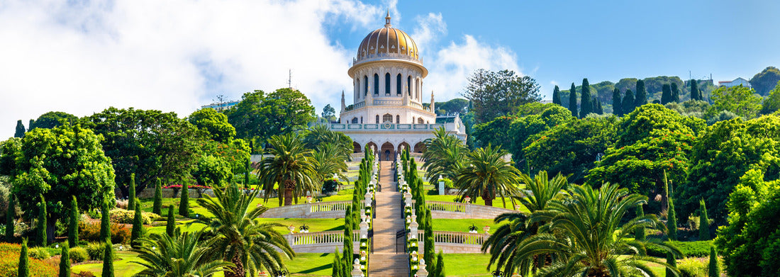 Noah Jigsaw Puzzle Shrine of the Bab and lower terraces at the Bahai World Center in Haifa, Israel panorama 1000 pieces