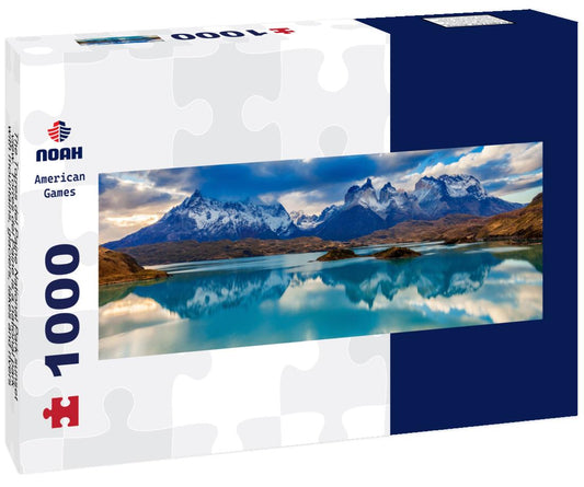 Noah Jigsaw Puzzle The Torres del Paine National Park sunset view. Torres del Paine is a national park with mountains, glaciers, lakes and rivers in southern Patagonia, Chile panorama 1000 pieces
