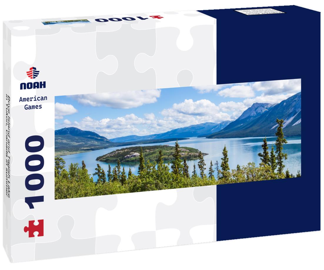 Noah Jigsaw Puzzle Bove Island and Tagish Lake in Yukon, Canada in summer panorama 1000 pieces