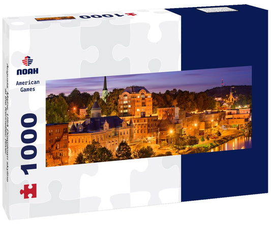 Noah Jigsaw Puzzle Augusta, Maine, USA Downtown skyline at the Kennebec River panorama 1000 pieces