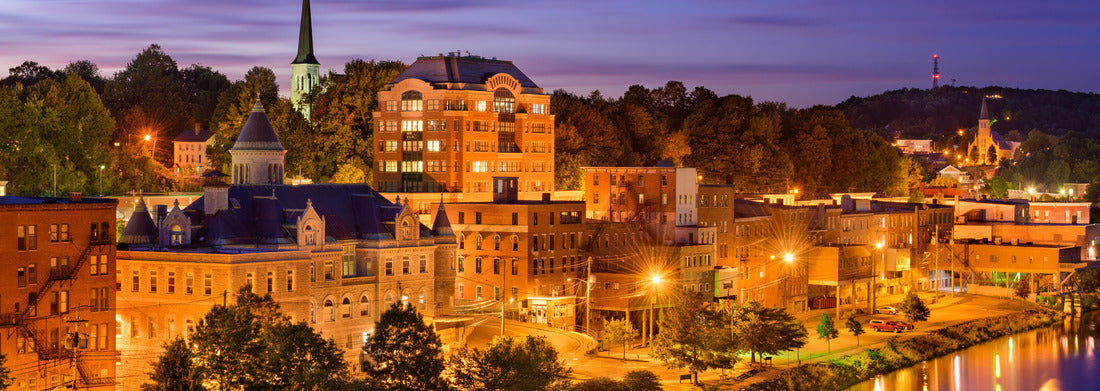 Noah Jigsaw Puzzle Augusta, Maine, USA Downtown skyline at the Kennebec River panorama 1000 pieces