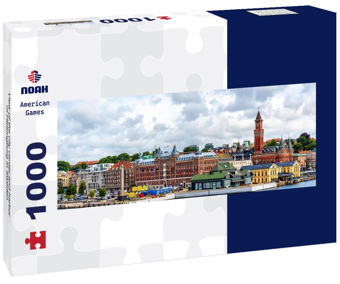 Noah Jigsaw Puzzle View of the city center and harbor of Helsingborg in Sweden panorama 1000 pieces