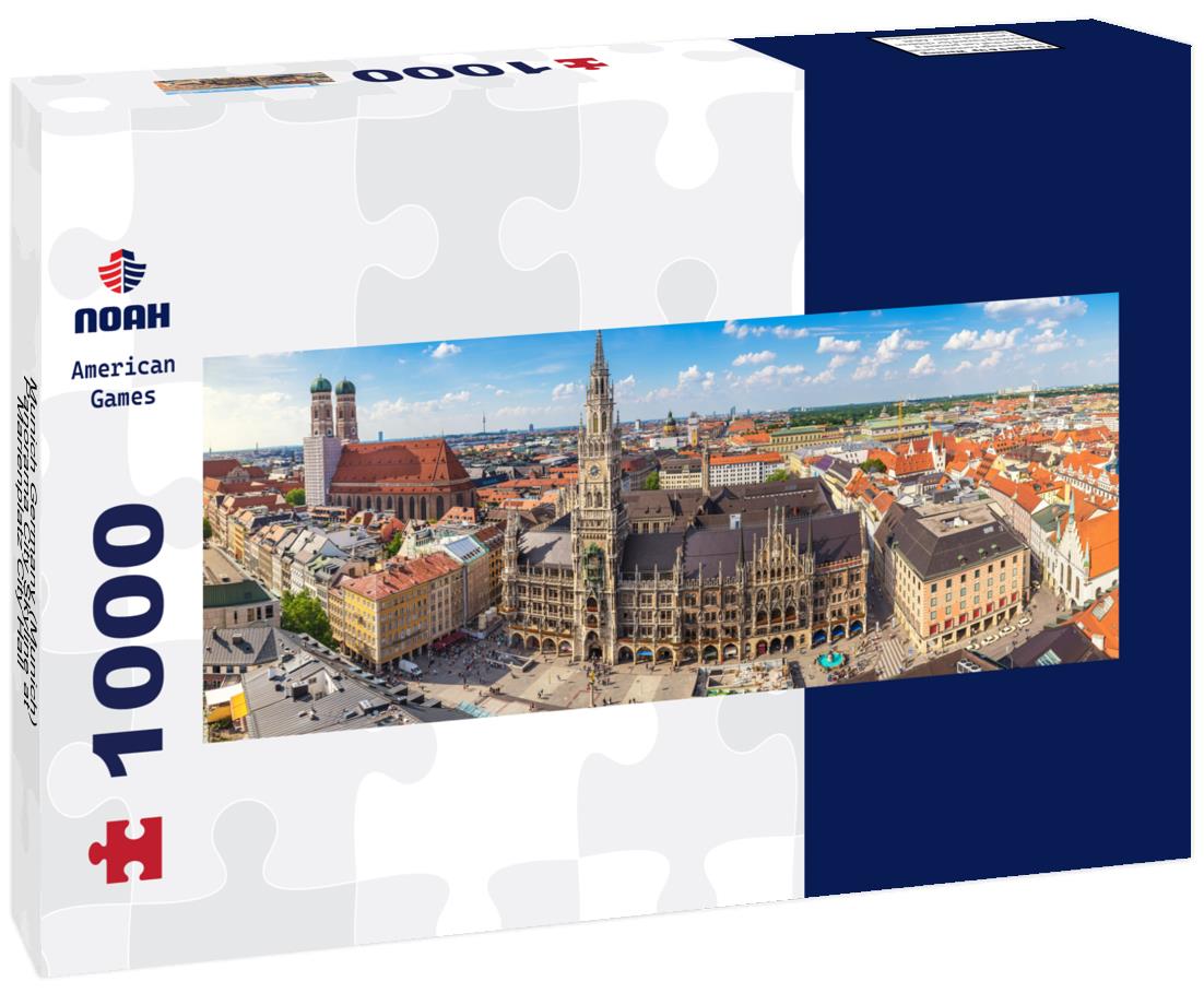 Noah Jigsaw Puzzle Munich Germany (Munich), Panorama City Skyline at Marienplatz City Hall panorama 1000 pieces