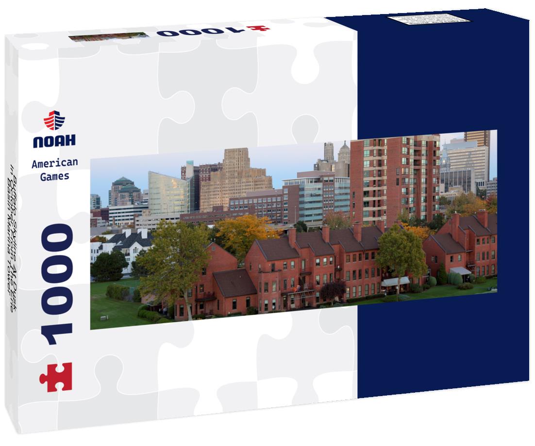 Noah Jigsaw Puzzle Buffalo Skyline At Dusk In October From The Erie Basin Marina Tower panorama 1000 pieces