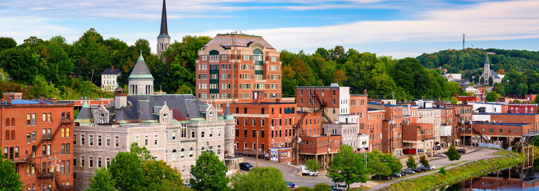 Noah Jigsaw Puzzle Augusta, Maine, USA skyline by the river panorama 1000 pieces