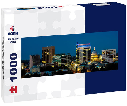 Noah Jigsaw Puzzle Close up of the Boise Idaho city skyline taken at night panorama 1000 pieces