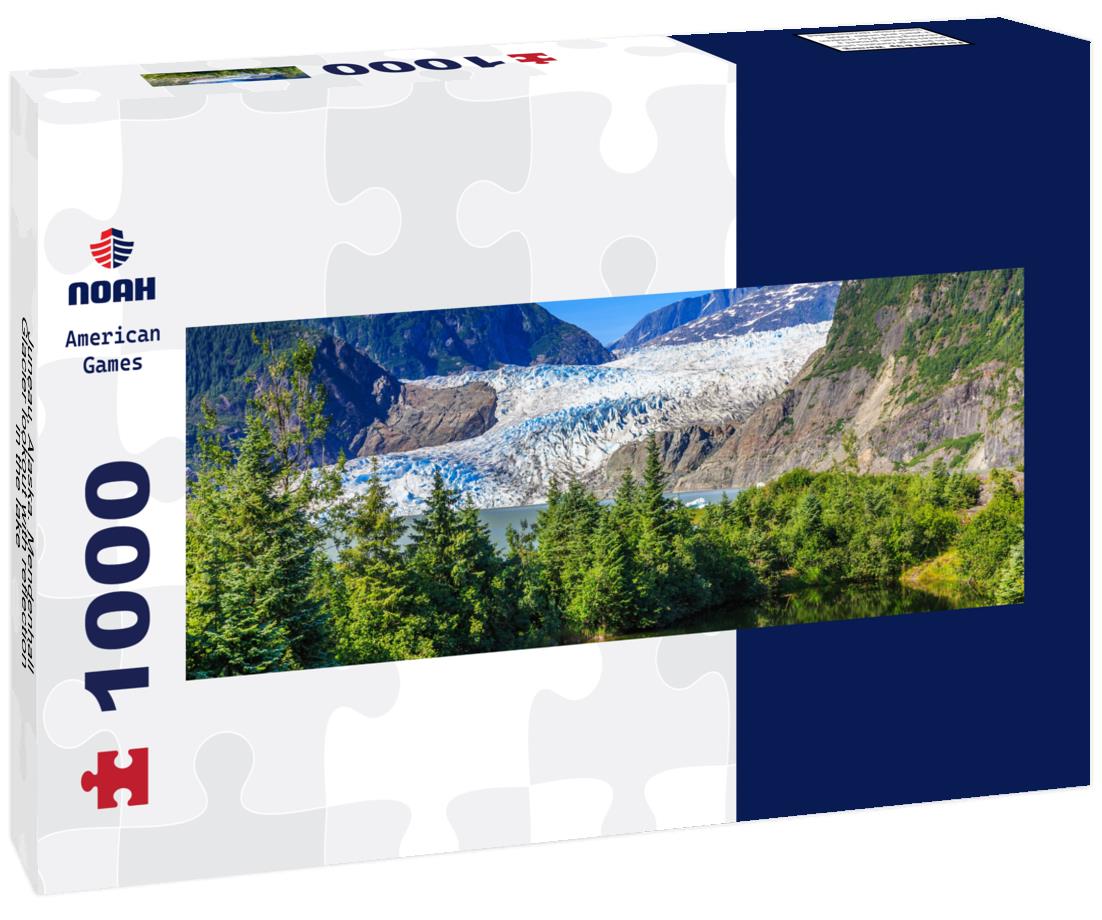 Noah Jigsaw Puzzle Juneau, Alaska. Mendenhall Glacier lookout with reflection in the lake panorama 1000 pieces