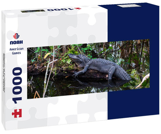 Noah Jigsaw Puzzle Alligator at Everglades National Park, Florida panorama 1000 pieces