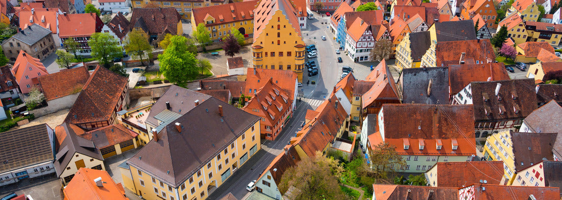 Noah Jigsaw Puzzle View from St. Georgs Church - Nördlingen, Germany. Tilt shift effect panorama 1000 pieces