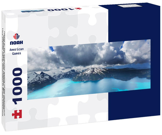 Noah Jigsaw Puzzle Hiking to the turquoise waters of the picturesque Garibaldi Lake near Whistler, BC, Canada. Very popular hiking destination in British Columbia panorama 1000 pieces