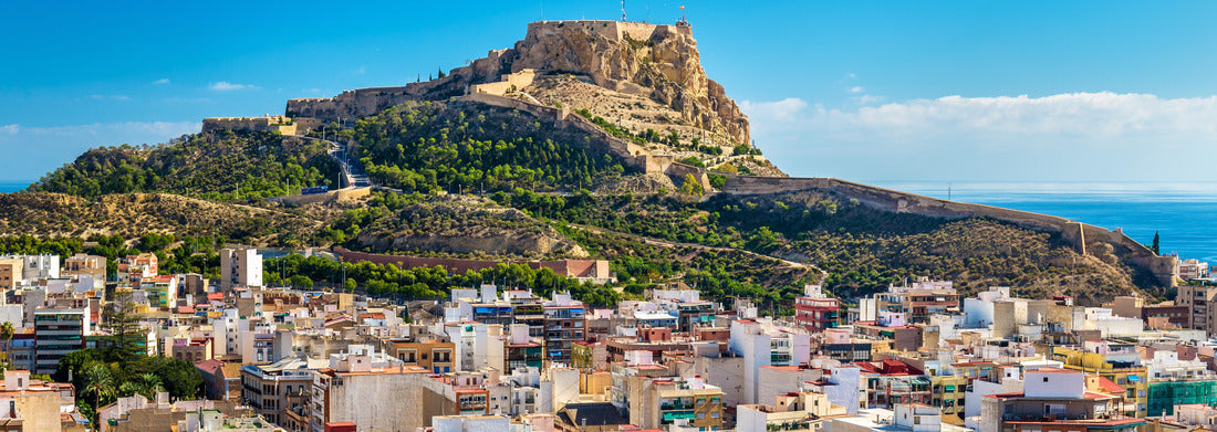 Santa Barbara Castle on Mount Benacantil above Alicante - Spain 1000pc Panoramic Puzzle