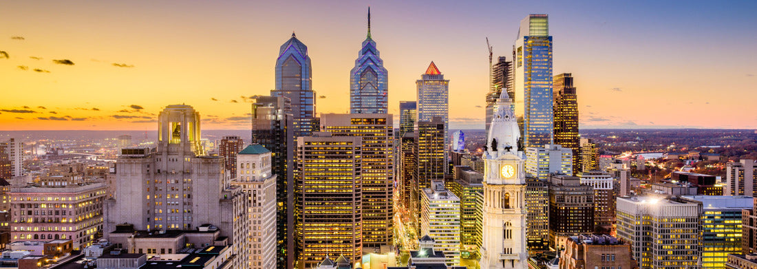 Noah Jigsaw Puzzle Philadelphia, Pennsylvania, USA City skyline downtown at sunset panorama 1000 pieces