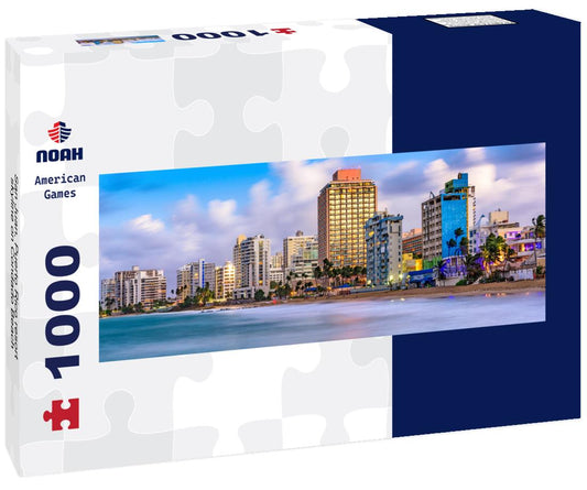 Noah Jigsaw Puzzle San Juan, Puerto Rico resort skyline on Condado Beach panorama 1000 pieces