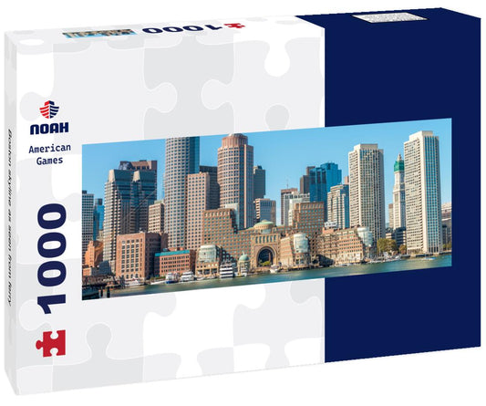 Noah Jigsaw Puzzle Boston skyline as seen from ferry panorama 1000 pieces