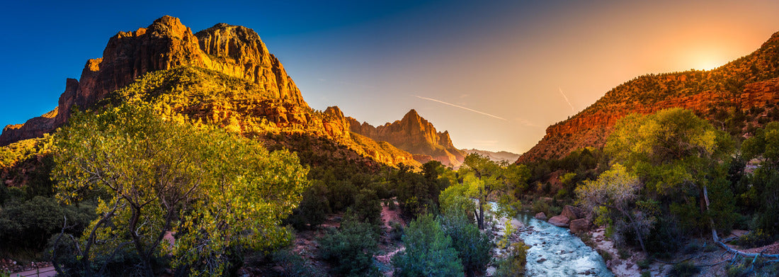 Noah Jigsaw Puzzle Zion National Park Fall Colors at Sunset panorama 1000 pieces