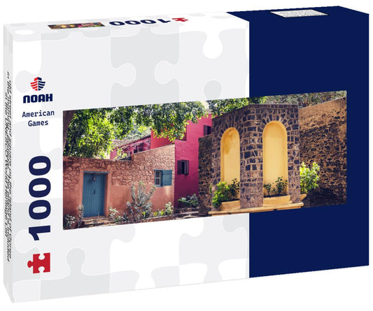 Noah Jigsaw Puzzle old street and square on the island of Goree in the morning. Senegal. The island is included in the UNESCO World Heritage List panorama 1000 pieces
