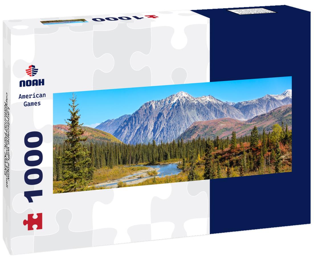 Noah Jigsaw Puzzle Landscape with snow-capped mountains in Denali National Park, Alaska panorama 1000 pieces