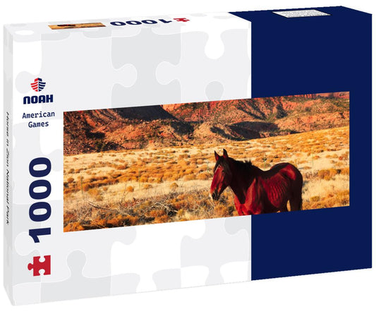 Noah Jigsaw Puzzle Horse in Zion National Park panorama 1000 pieces