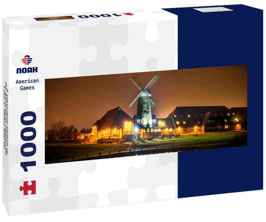Noah Jigsaw Puzzle A panoramic picture of the windmill at Caldecotte Lake in Milton Keynes, UK at the night panorama 1000 pieces