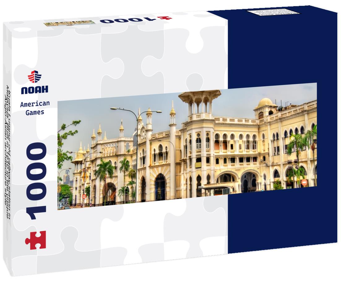 Noah Jigsaw Puzzle Kuala Lumpur old railway station in Malaysia. Built in 1910 in the unique Anglo-Asian architecture style panorama 1000 pieces