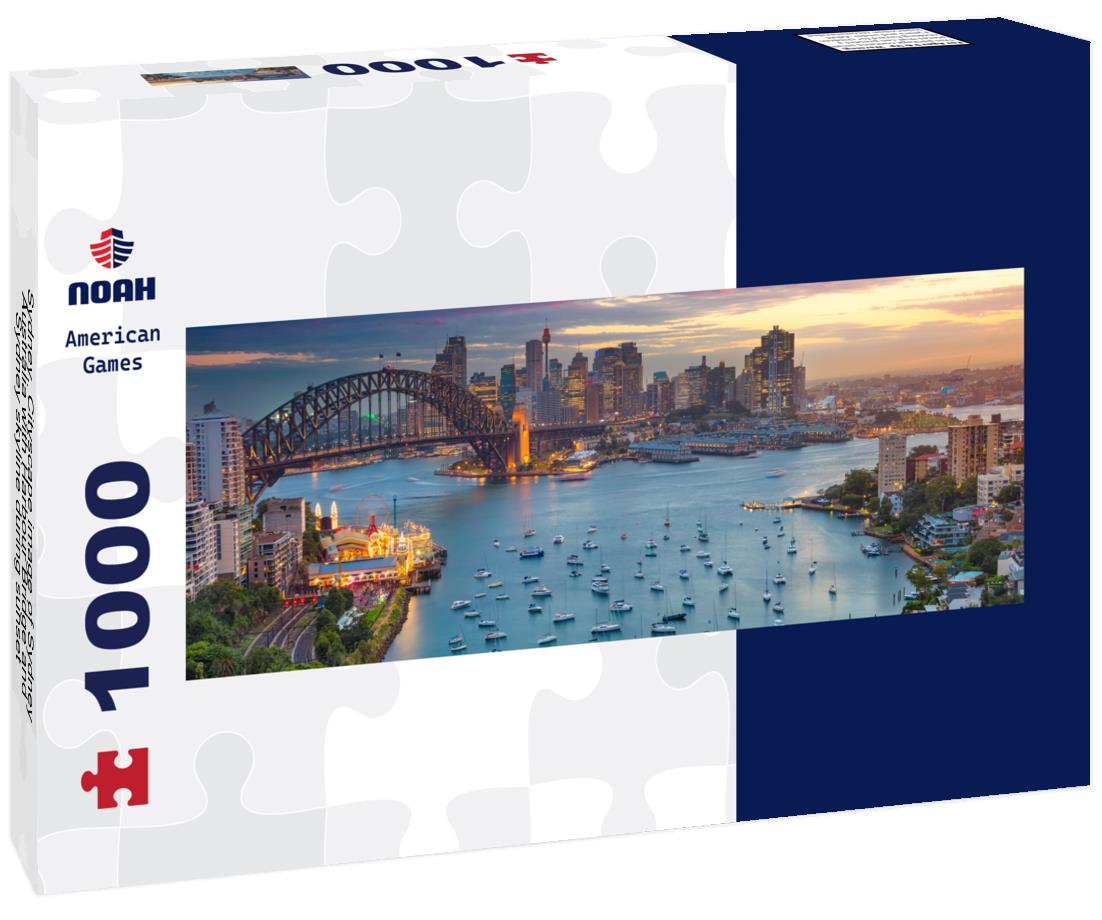 Noah Jigsaw Puzzle Sydney. Cityscape image of Sydney, Australia with Harbour Bridge and Sydney skyline during sunset panorama 1000 pieces