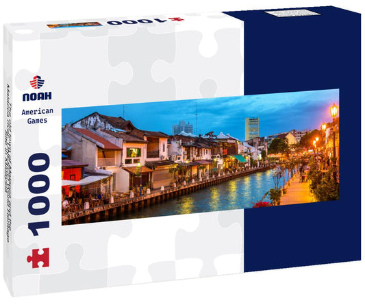 Noah Jigsaw Puzzle The old town of Malacca and the Malacca river. UNESCO World Heritage Site in Malaysia panorama 1000 pieces