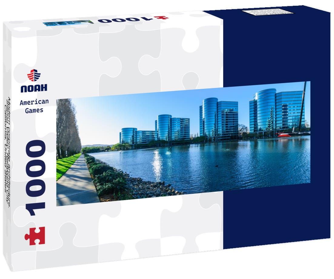 Noah Jigsaw Puzzle Modern corporate architecture. Silicon Valley, Redwood City, California, United States panorama 1000 pieces