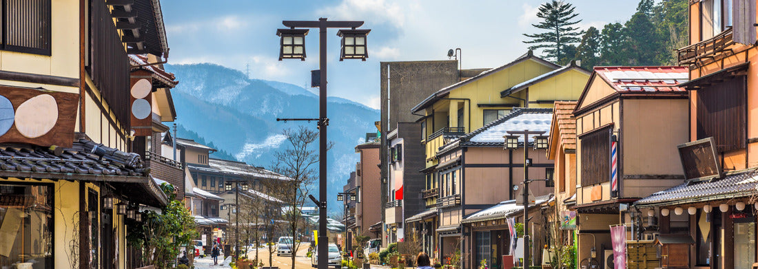 Yamanaka Onsen, Japan hot springs resort town street scene 1000pc Panoramic Puzzle