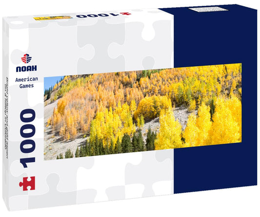 Noah Jigsaw Puzzle Bright yellow and gold aspen on a hilltop in Colorado panorama 1000 pieces