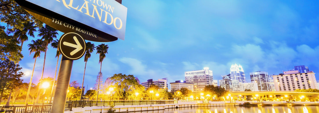 Noah Jigsaw Puzzle Downtown Orlando. City skyline. Located in Lake Eola Park, Orlando, Florida, USA panorama 1000 pieces