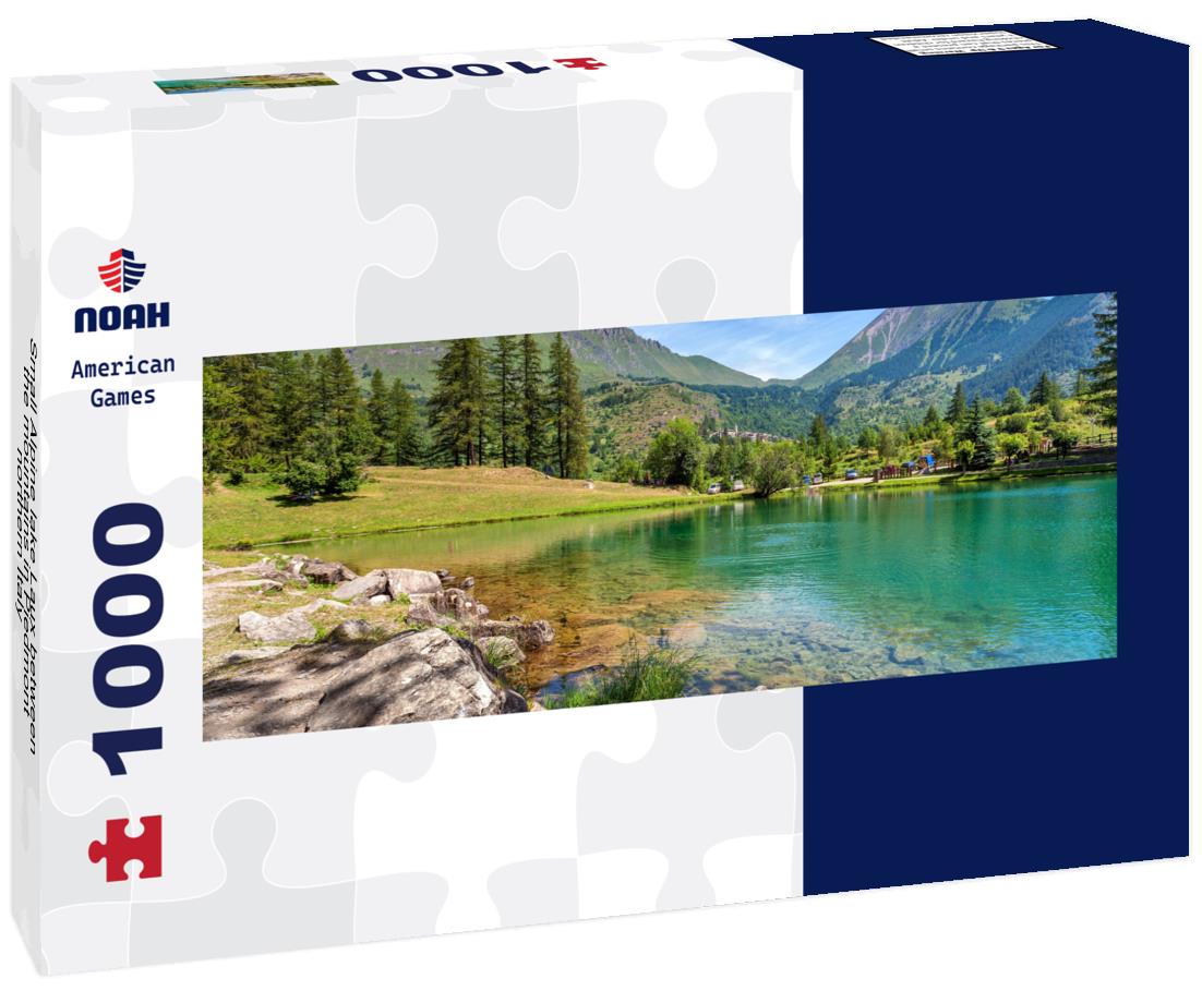Noah Jigsaw Puzzle Small Alpine lake Laux between the mountains in Piedmont, northern Italy panorama 1000 pieces