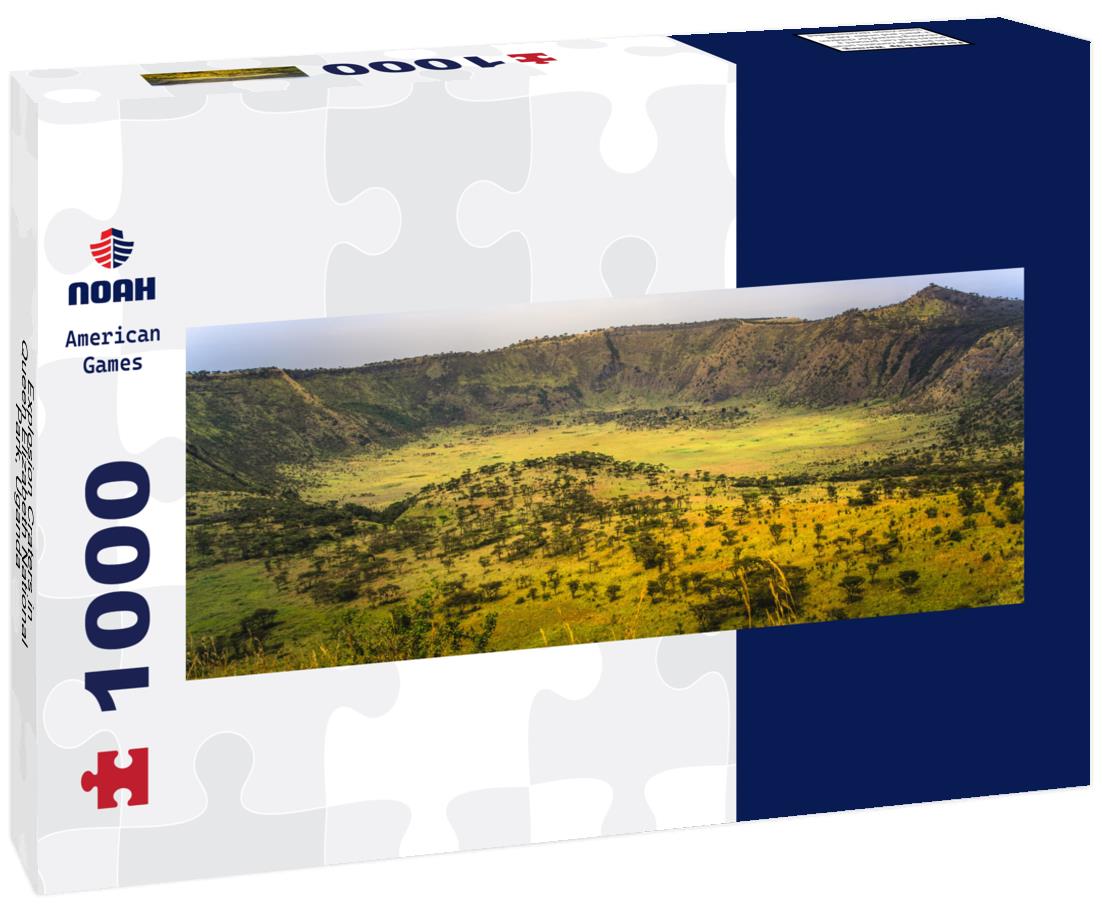 Noah Jigsaw Puzzle Explosion Craters in Queen Elizabeth National Park, Uganda panorama 1000 pieces